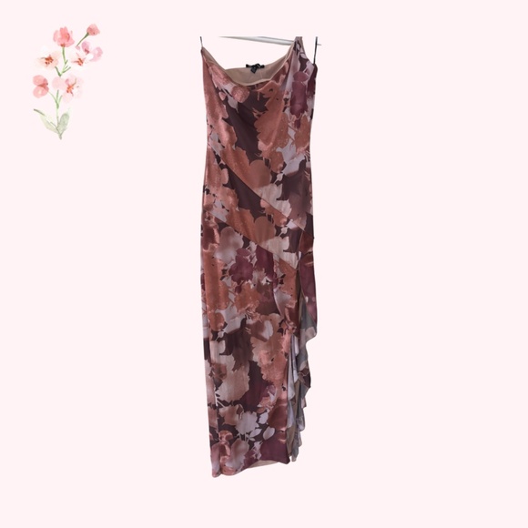 TenShoppe Floral Asymmetrical Midi Dress - Picture 3 of 6